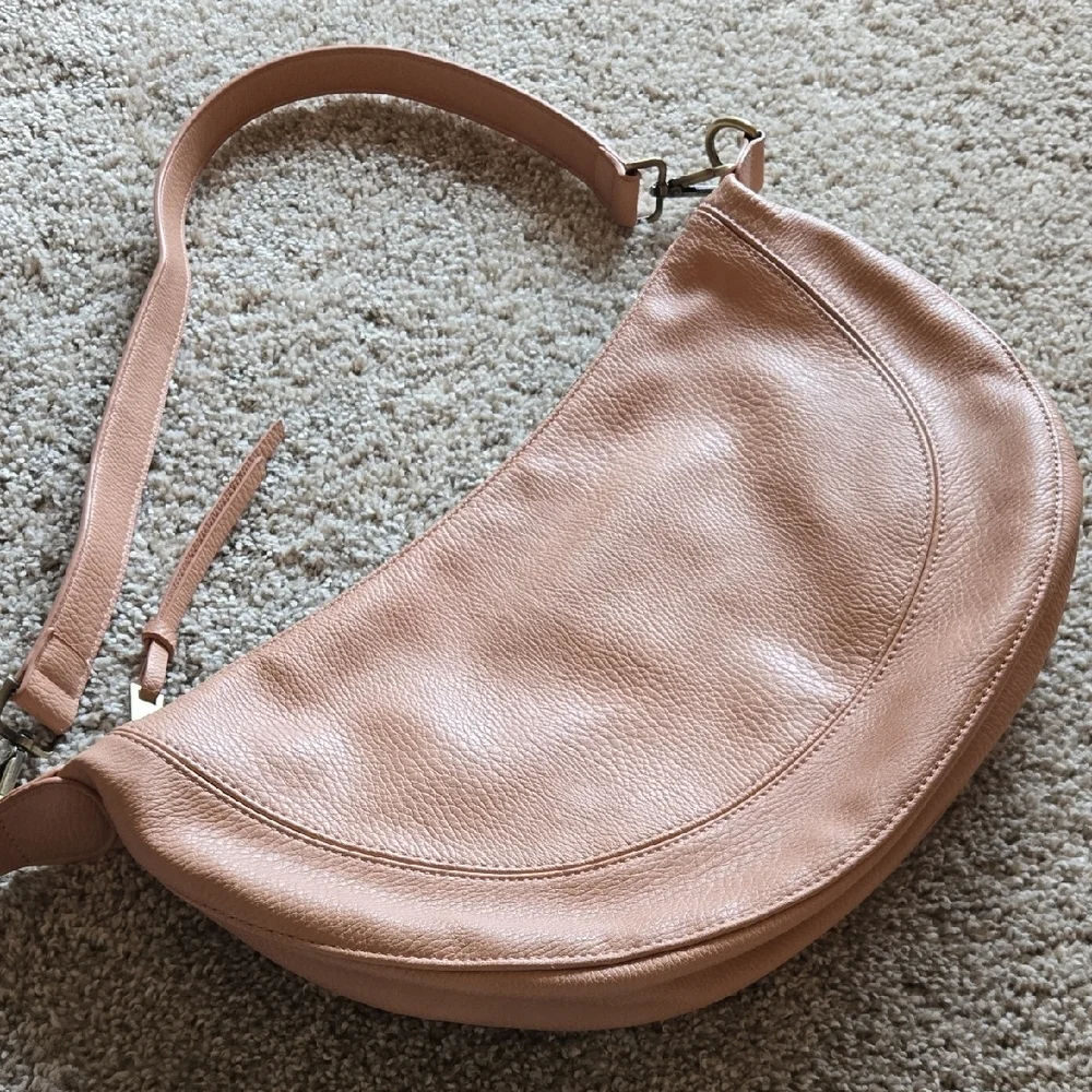 Anthropologie pink/peach shoulder sling bag normcore spring - Picture 2 of 10